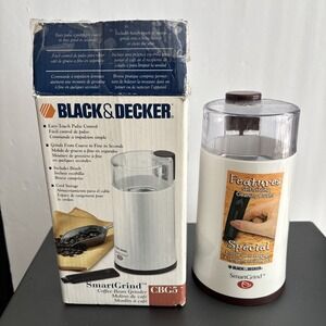 SMART GRIND BLACK & DECKER Coffee Bean CBG5 Fingertip Pulse Brush Hidden Cord